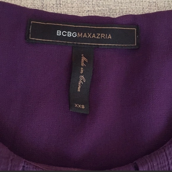 BCBGMaxAzaria purple sleeveless dress shirt - Picture 8 of 9